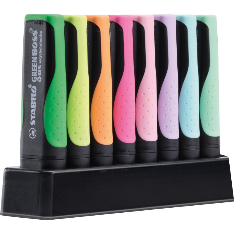 Surligneur Stabilo Green Boss - Set de 8