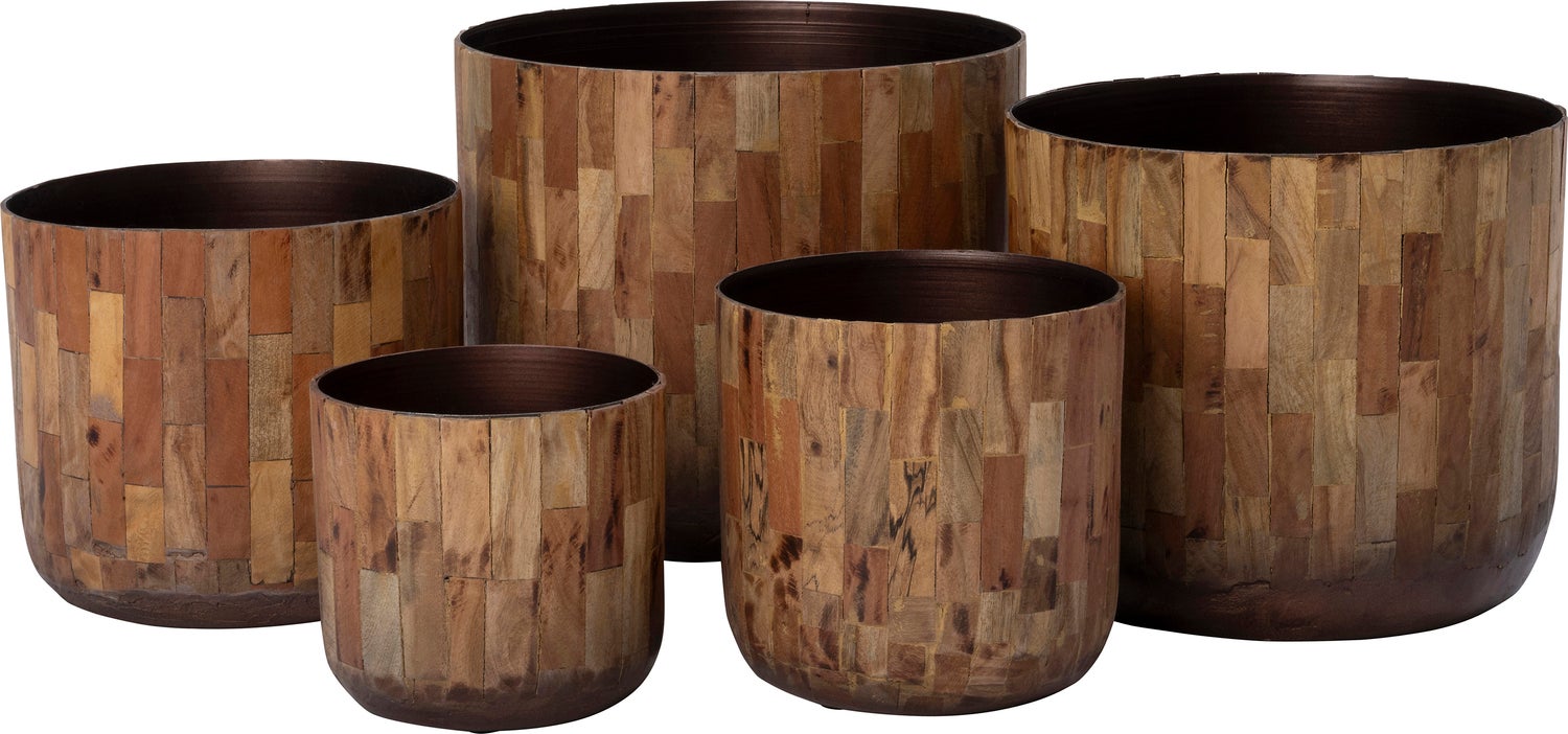 Intratuin bloempot Raine naturel D 15 H 15 cm