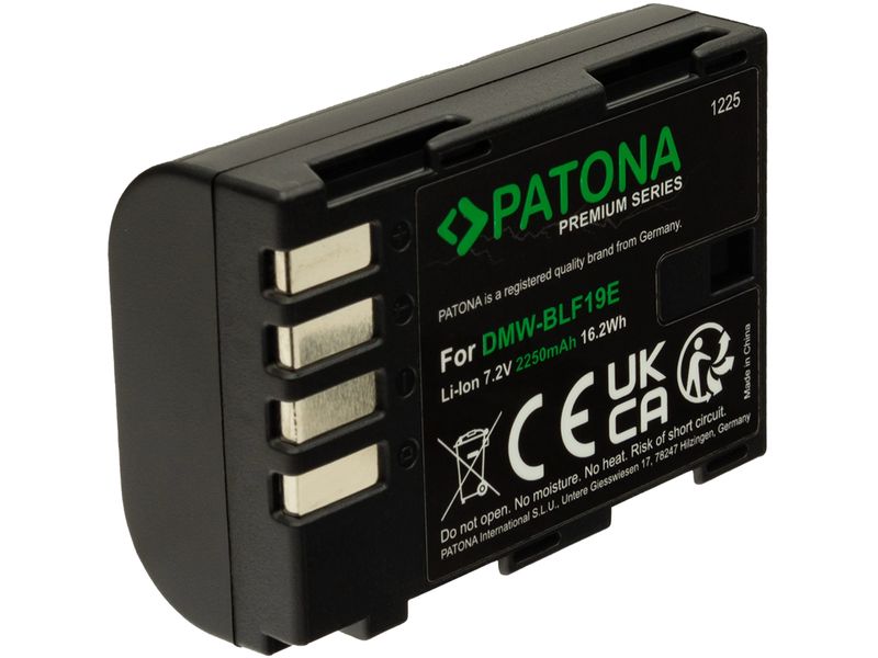 Patona Digitalkamera-Akku DMW-BLF19E Premium Akku f. Panasonic Lumix DMC-GH3 GH3A GH4 DMW-BLF19