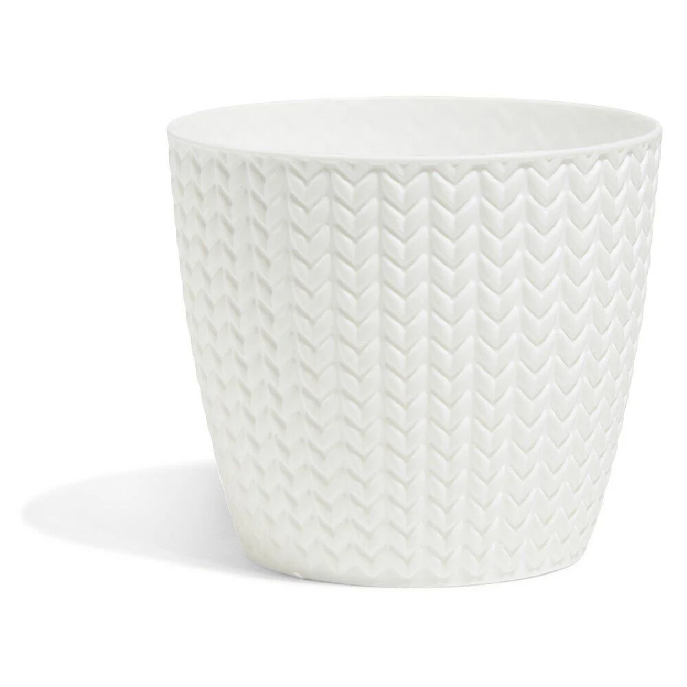 Cache pot chevron en plastique  ø 13cm