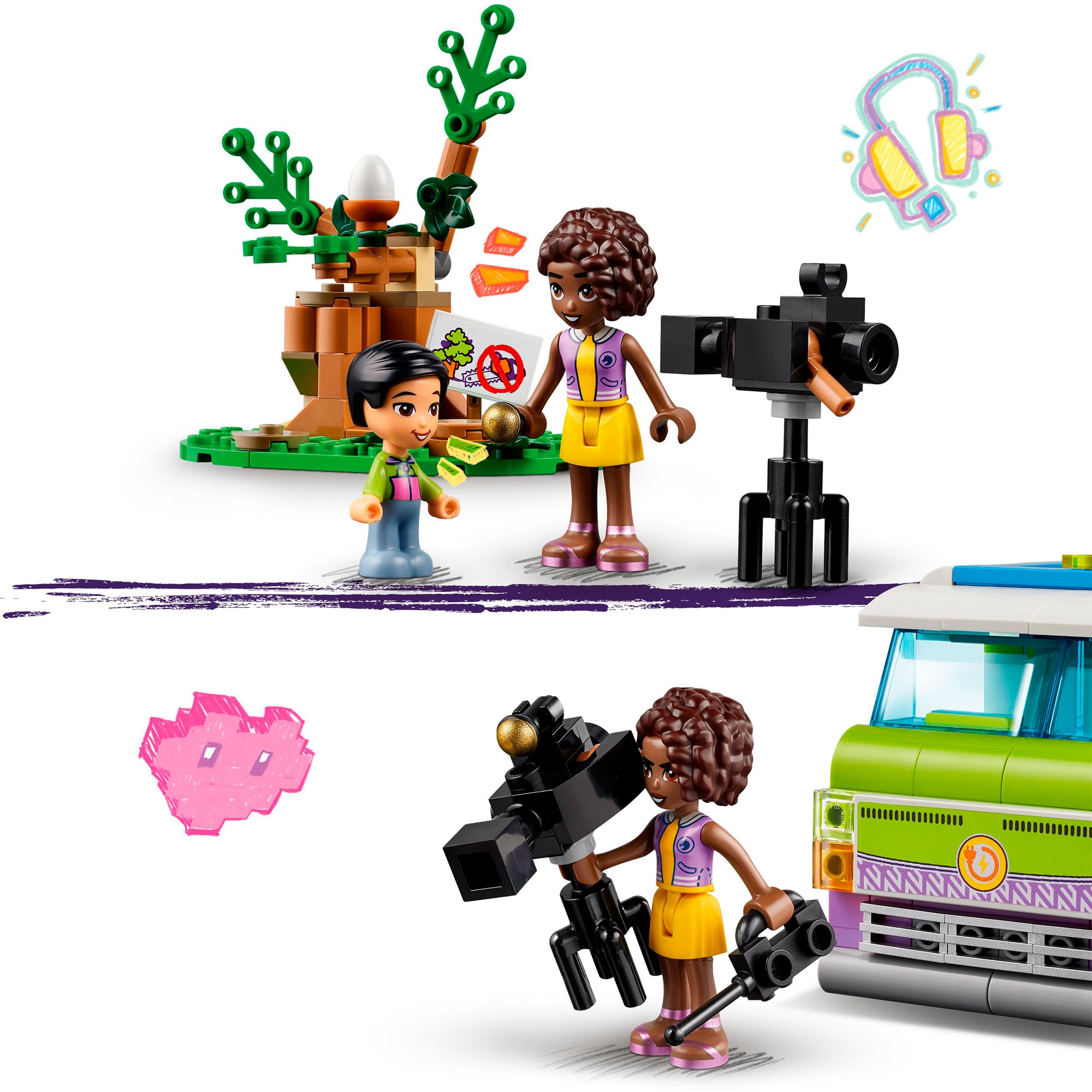 LEGO Konstruktionsspielzeug Friends Nachrichtenwagen