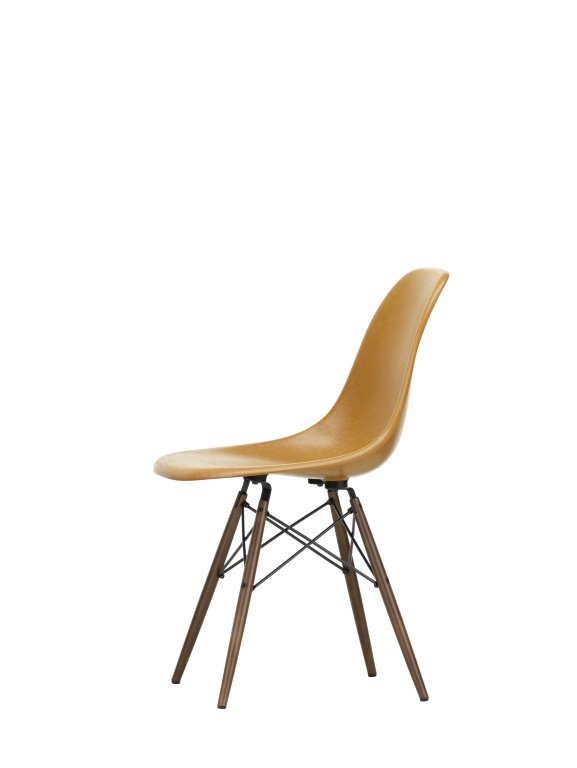 Vitra Eames DSW Fiberglass stoel esdoorn donker, parchment