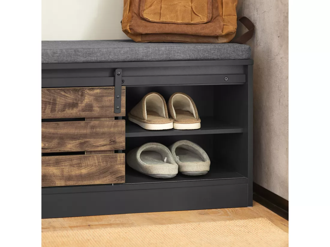 Banc À Chaussures Avec Porte Coulissante, Fsr120-hg