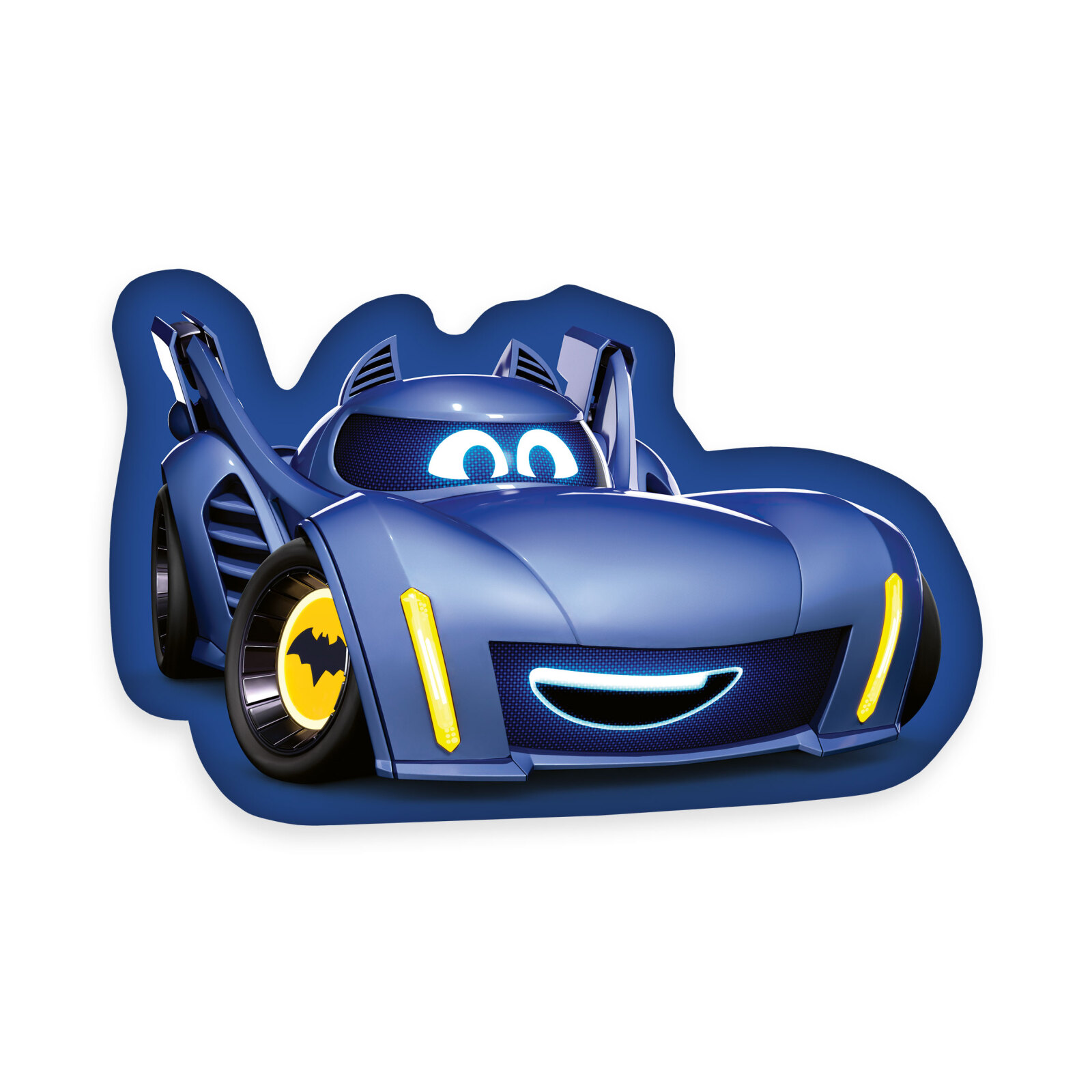 Batwheels Konturenkissen - blau-schwarz-gelb - 36x23 cm