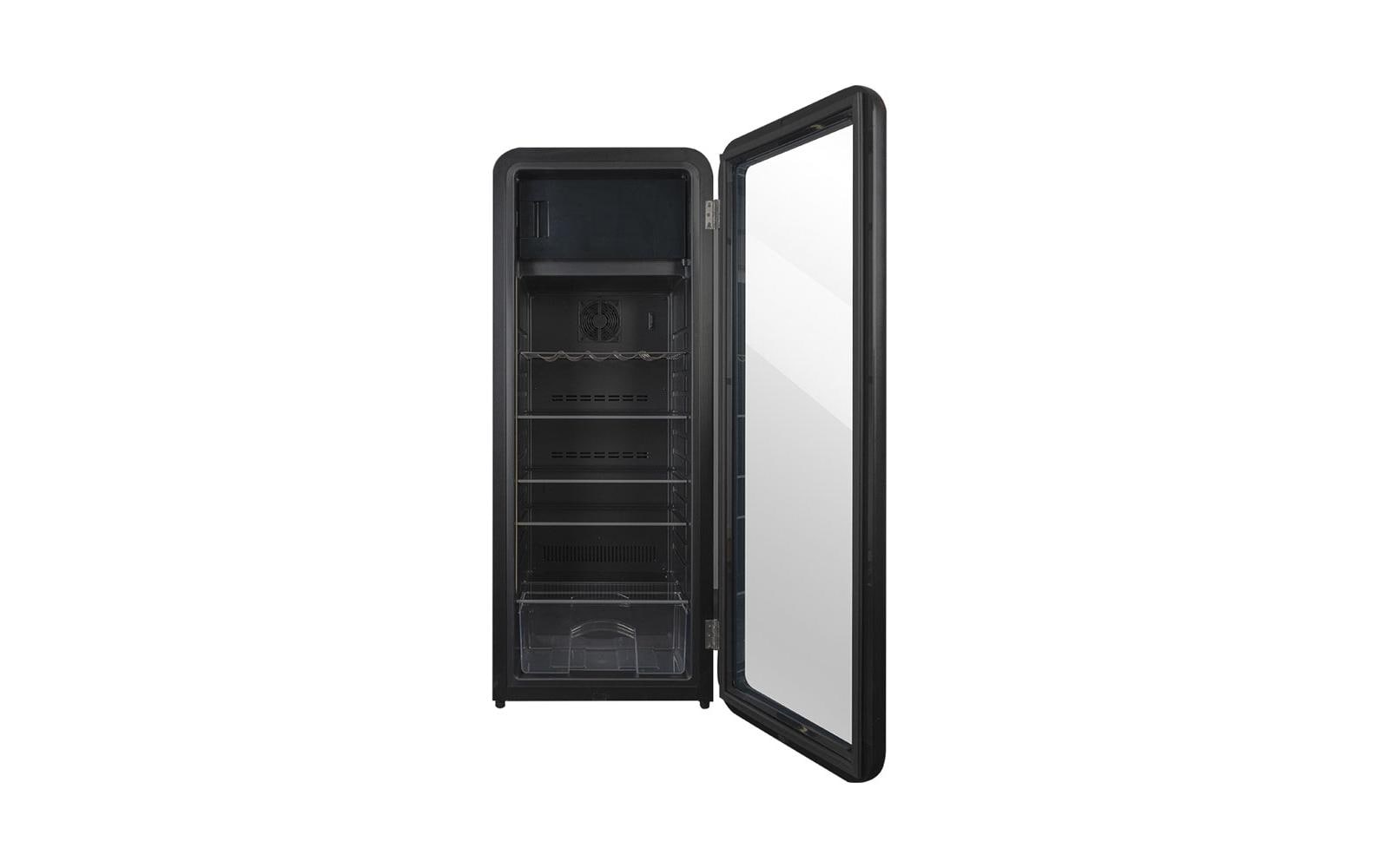 Getränkekühlschrank RKS256 Rechts, Schwarz<br>Retrokühlschrank
