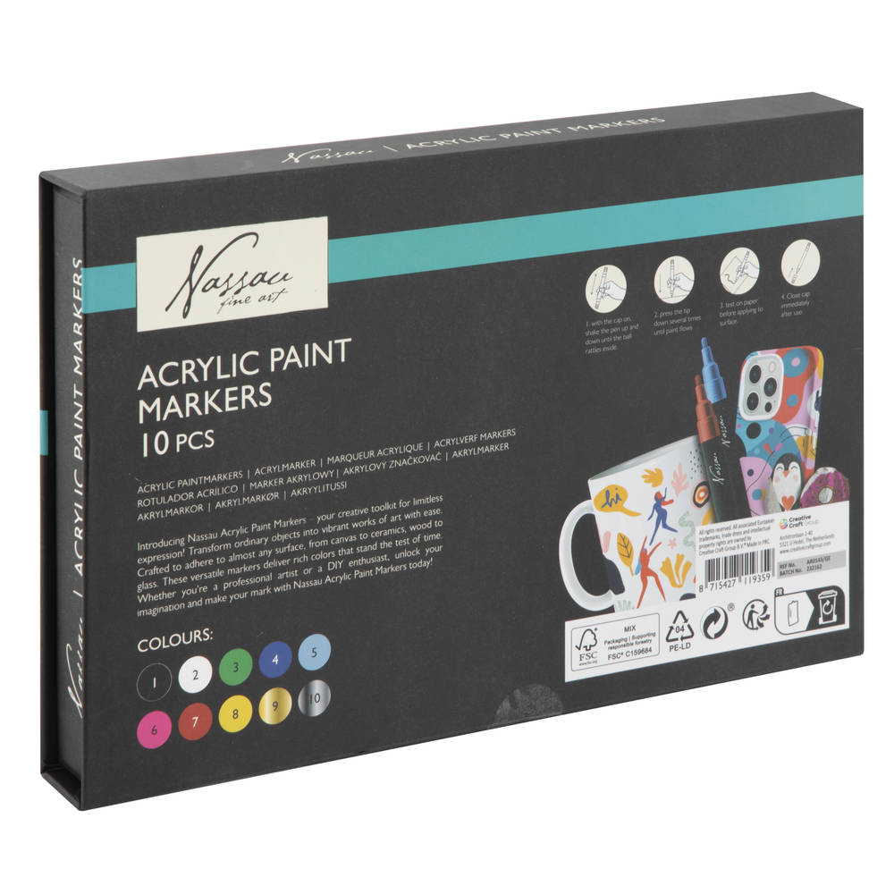 Acrylic stiften - 10 stuks