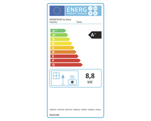 Tessa 10 pelletkachel, staal, zwart, 8,8 kW
