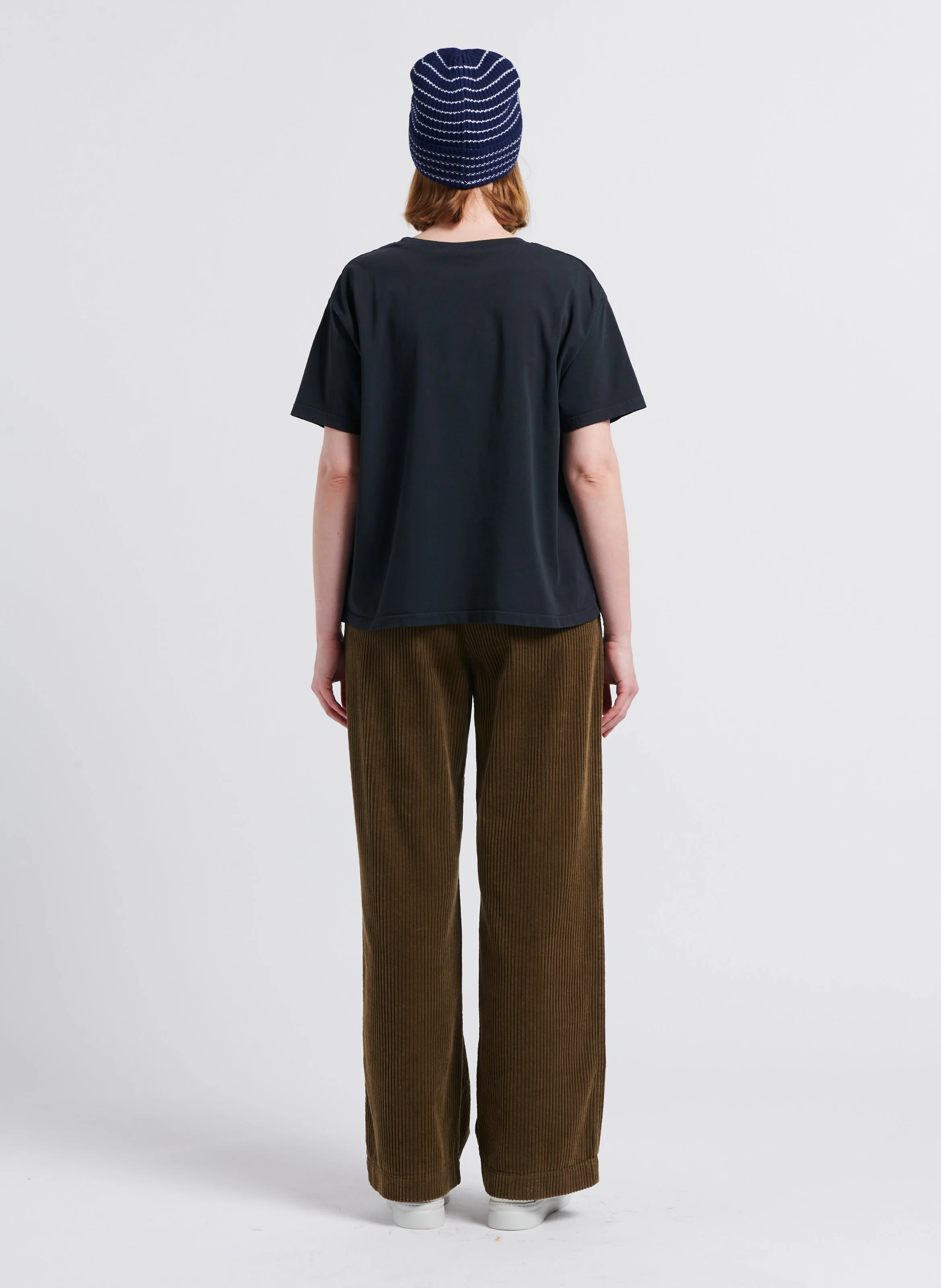 DAVIS - Pantalon en velours côtelé en coton| Vert