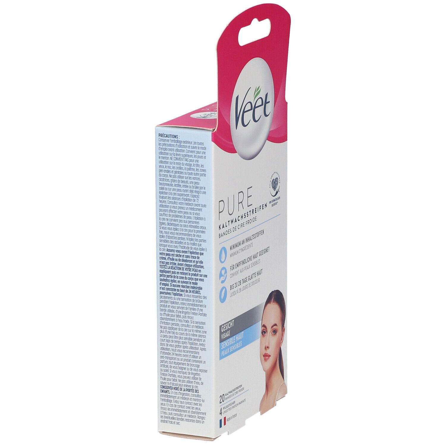 Veet® EasyGrip Kaltwachsstreifen Gesicht