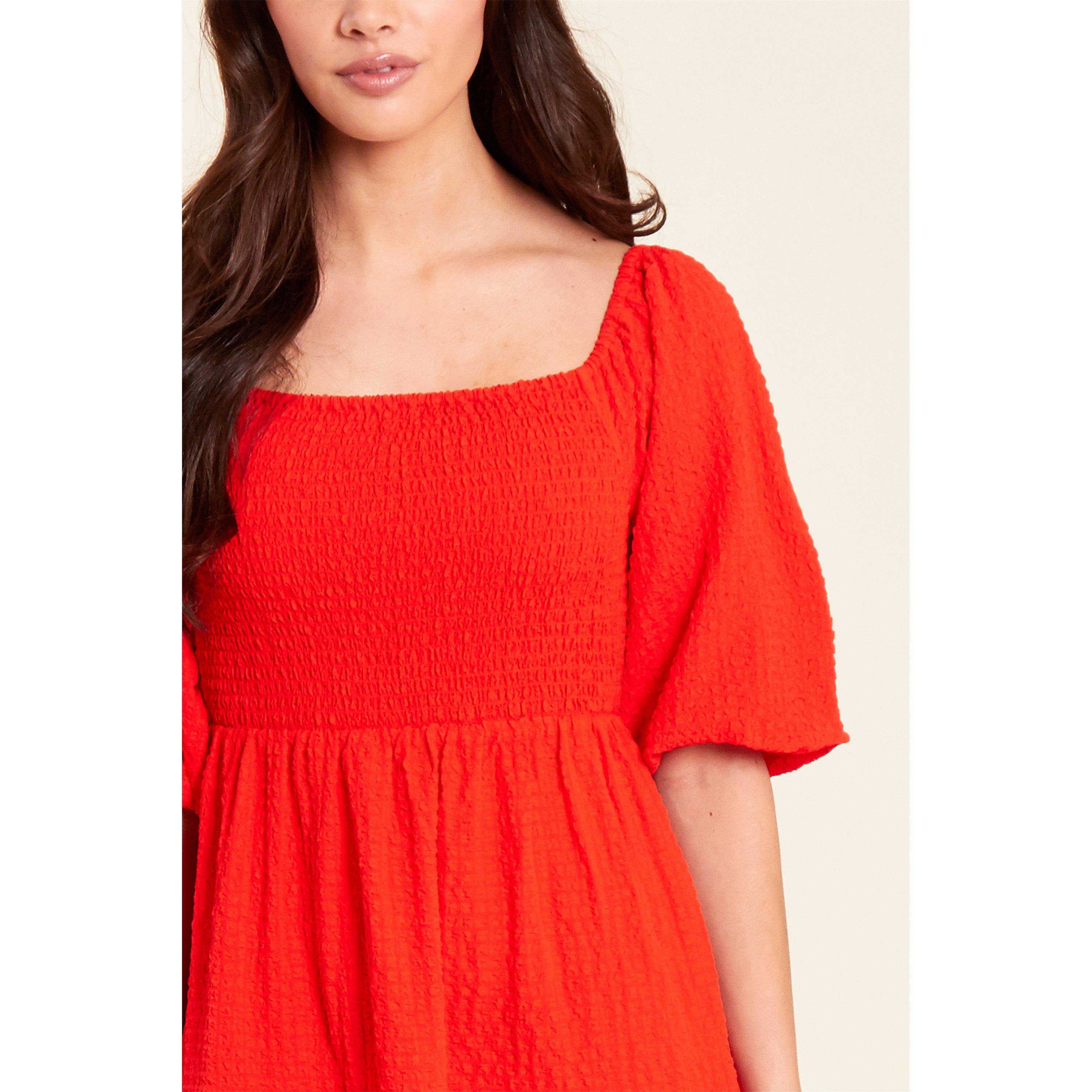 Be You Shirred Midi Dress