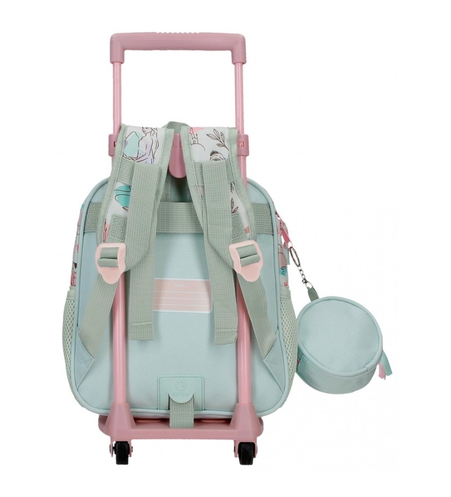 Mochila infantil Disney Frozen Strong Spirit com carrinho verde