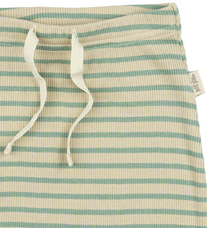 Petit Piao Hosen - Rib - Modal - Granit Green/Dark Off White