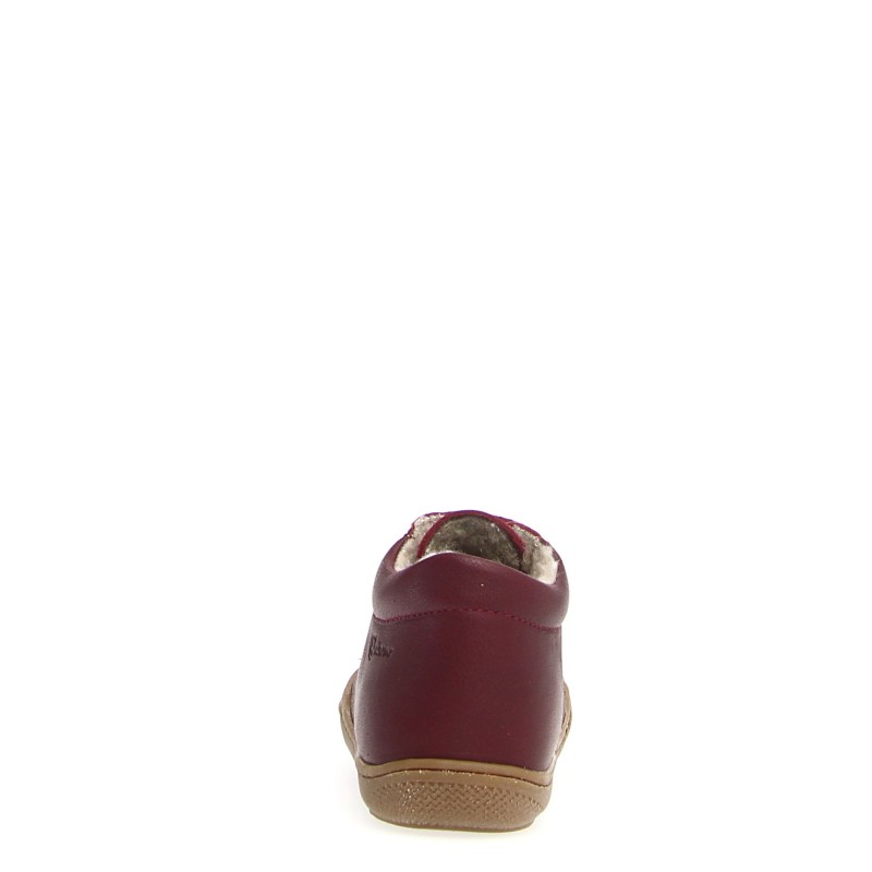 Naturino Naturino Cocoon Supersouple Lacets Fourré Bordeaux