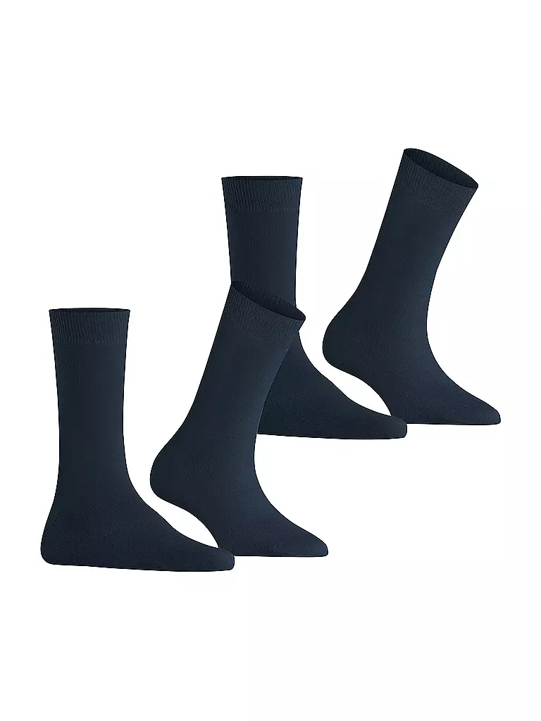 BURLINGTON Damen Socken EVERYDAY 2-er Pkg. 36-41 marine blau