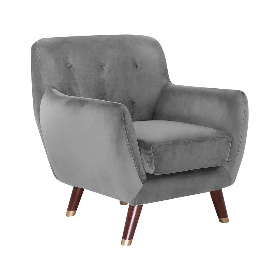 BODO - Fauteuil - Grijs - Fluweel