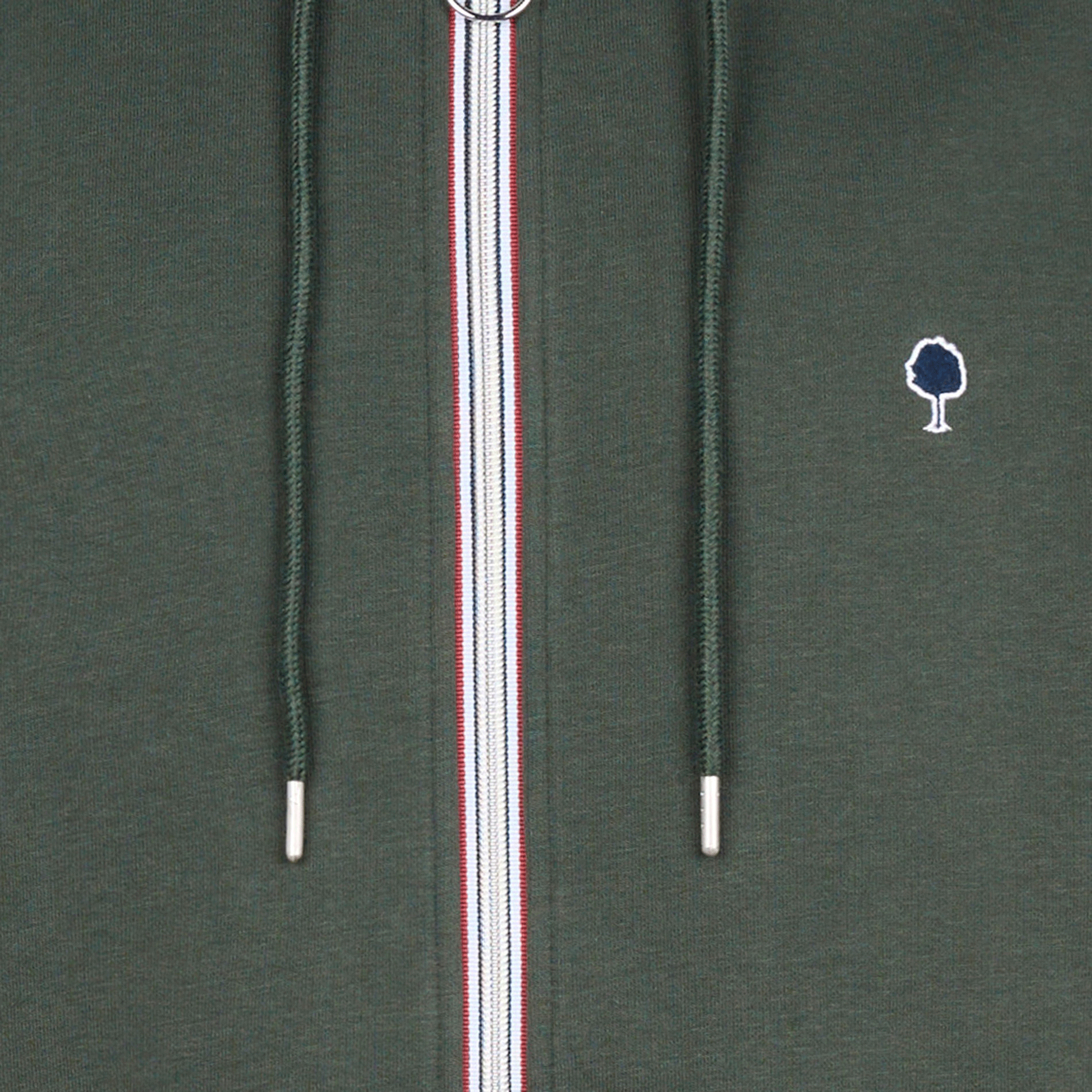 MESNIL - Sweat à capuche en coton mélangée | Vert
