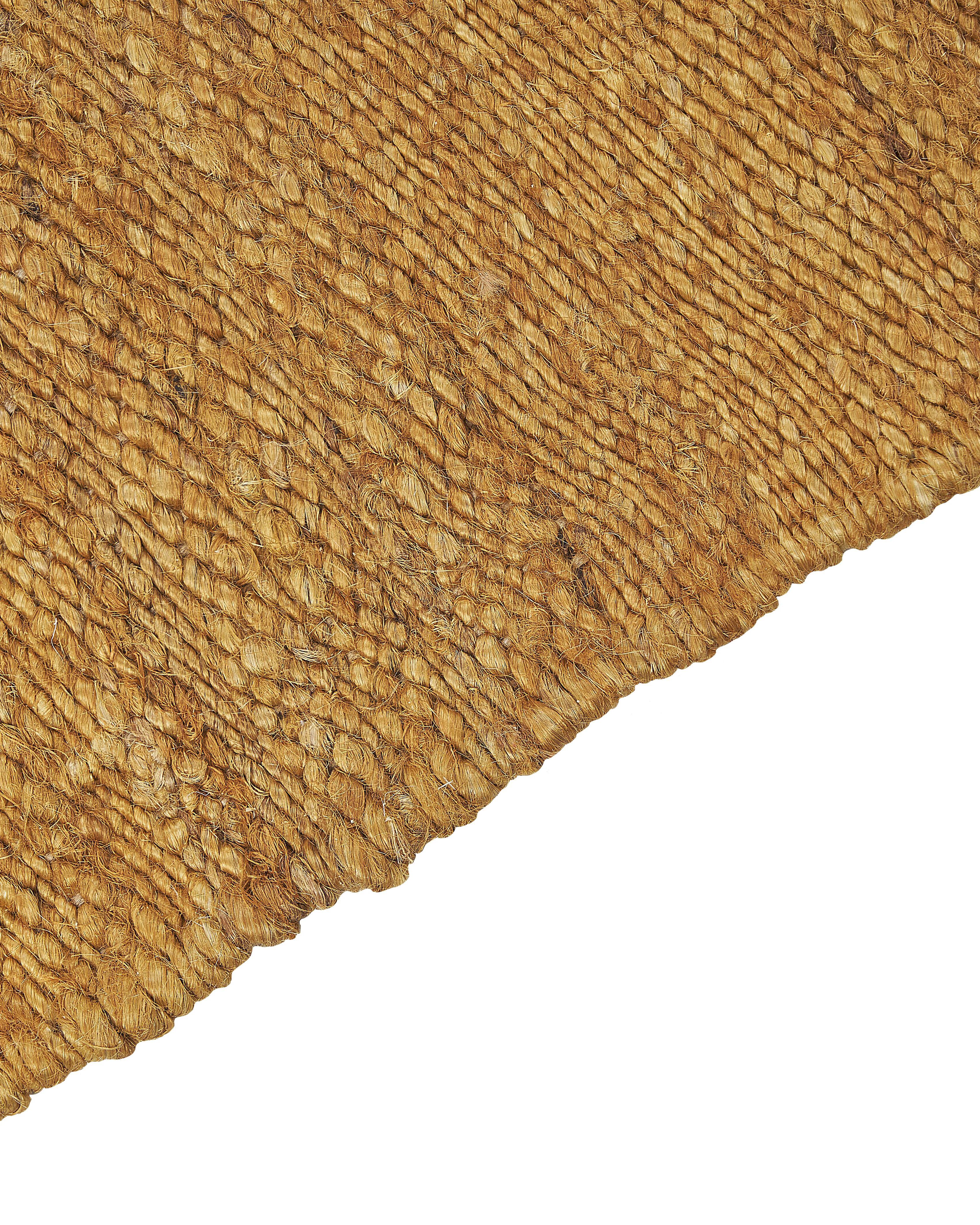 Vloerkleed LUNIA Mosterdgeel 160 x 230 cm Jute