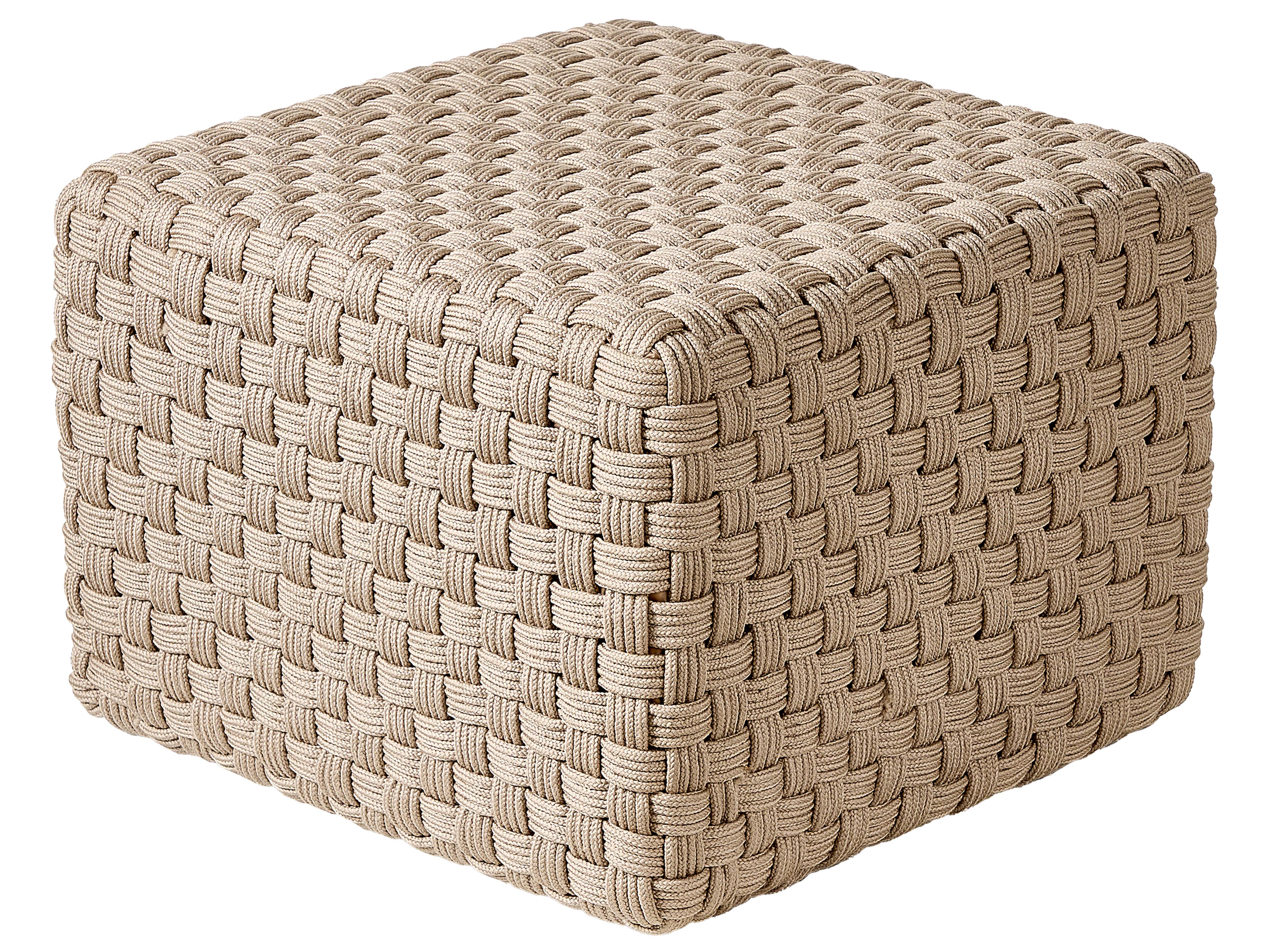 Poef NALLI Synthetisch materiaal Taupe