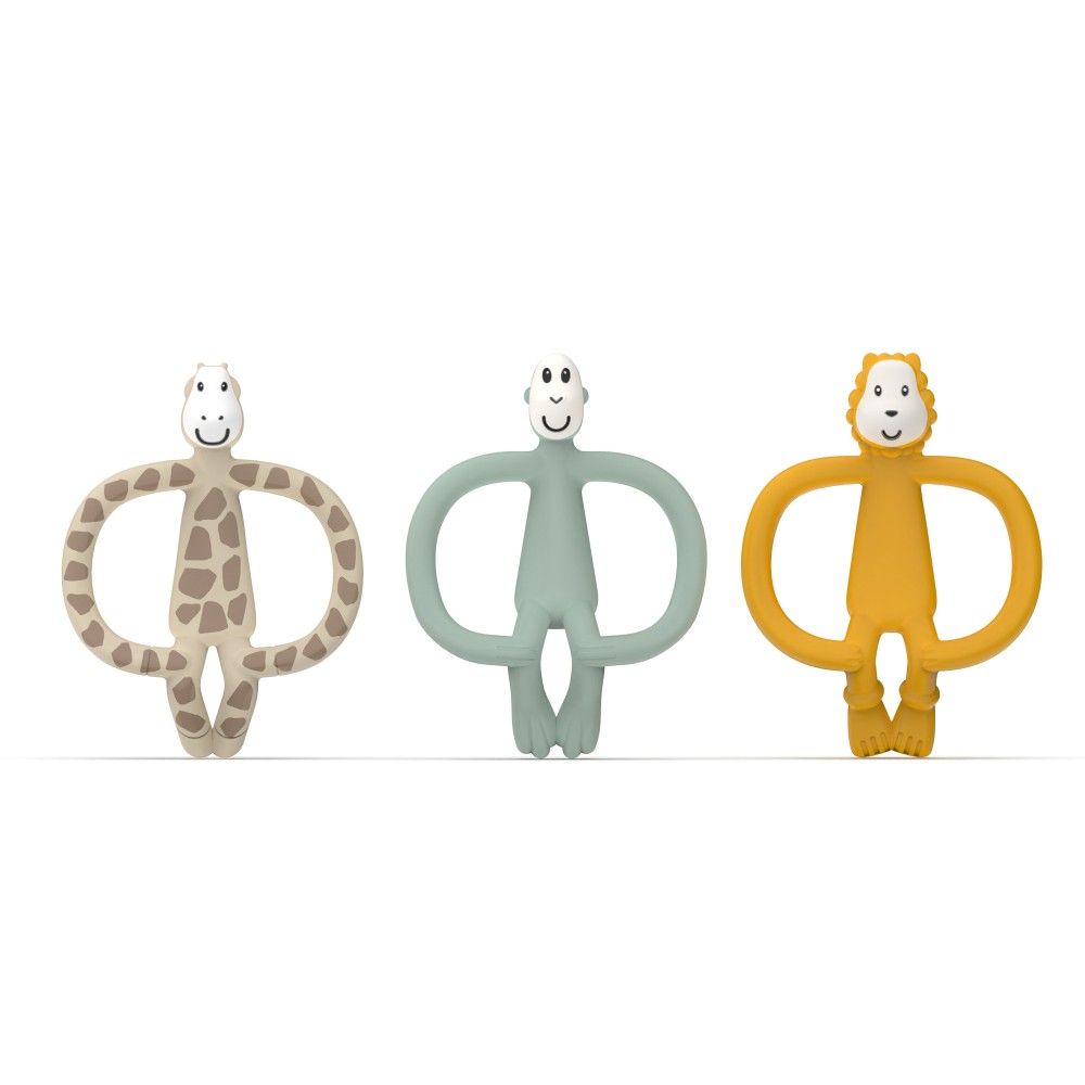Matchstick Monkey Geschenkset Beißringe 3er Pack - Ludo Löwe, Gigi Giraffe & Affe
