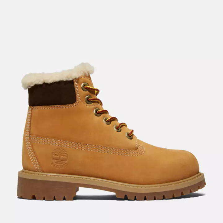 6-inch Boot d'hiver imperméable Timberland Premium pour enfant en jaune