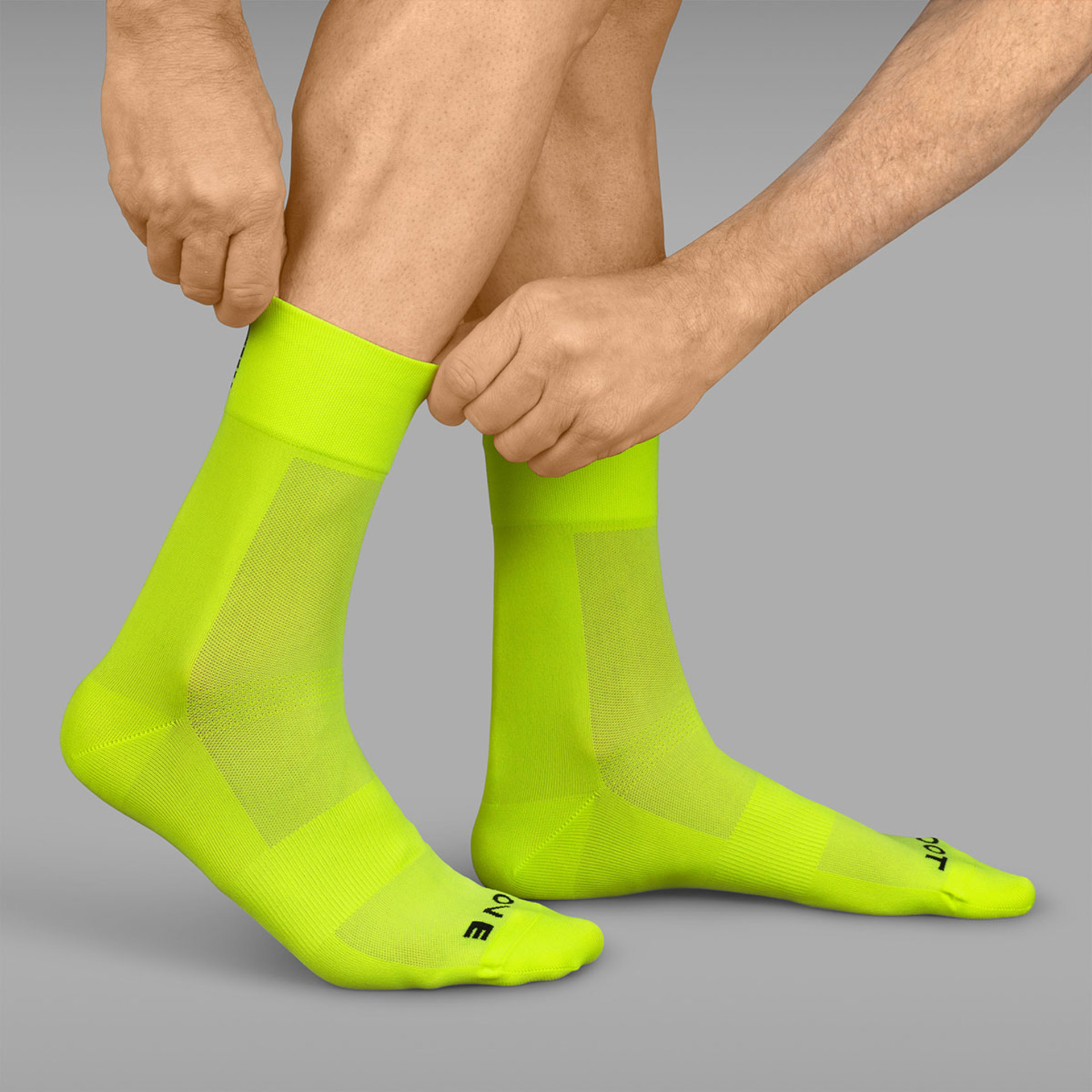 GripGrab Lightweight SL Summer Fietssokken Hi-Vis Geel
