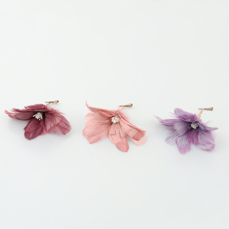 Fleur plumes à clip