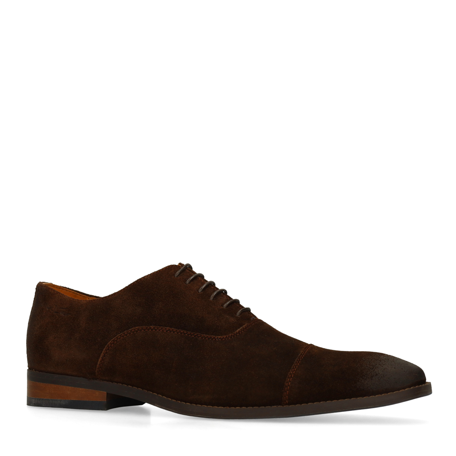 Bruine suède veterschoenen
