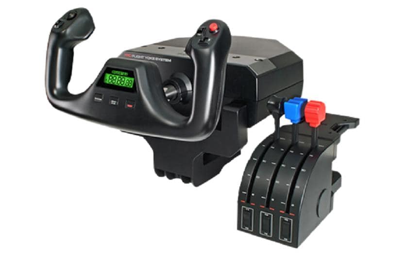 Simulations-Controller G Saitek Flight Yoke System<br>Steuerhorn und Schubregler für Flugsimulationen