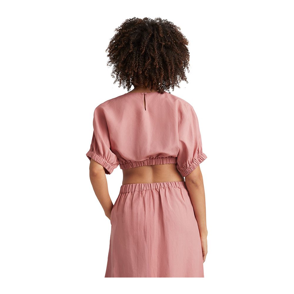 O'Neill TIDDA WOVEN - Crop top Femme ash rose
