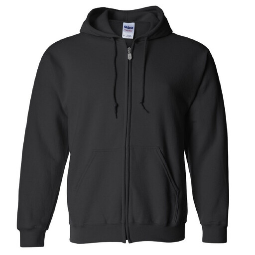 Moletom com zíper Gildan masculino, ideal para esportes e academia.