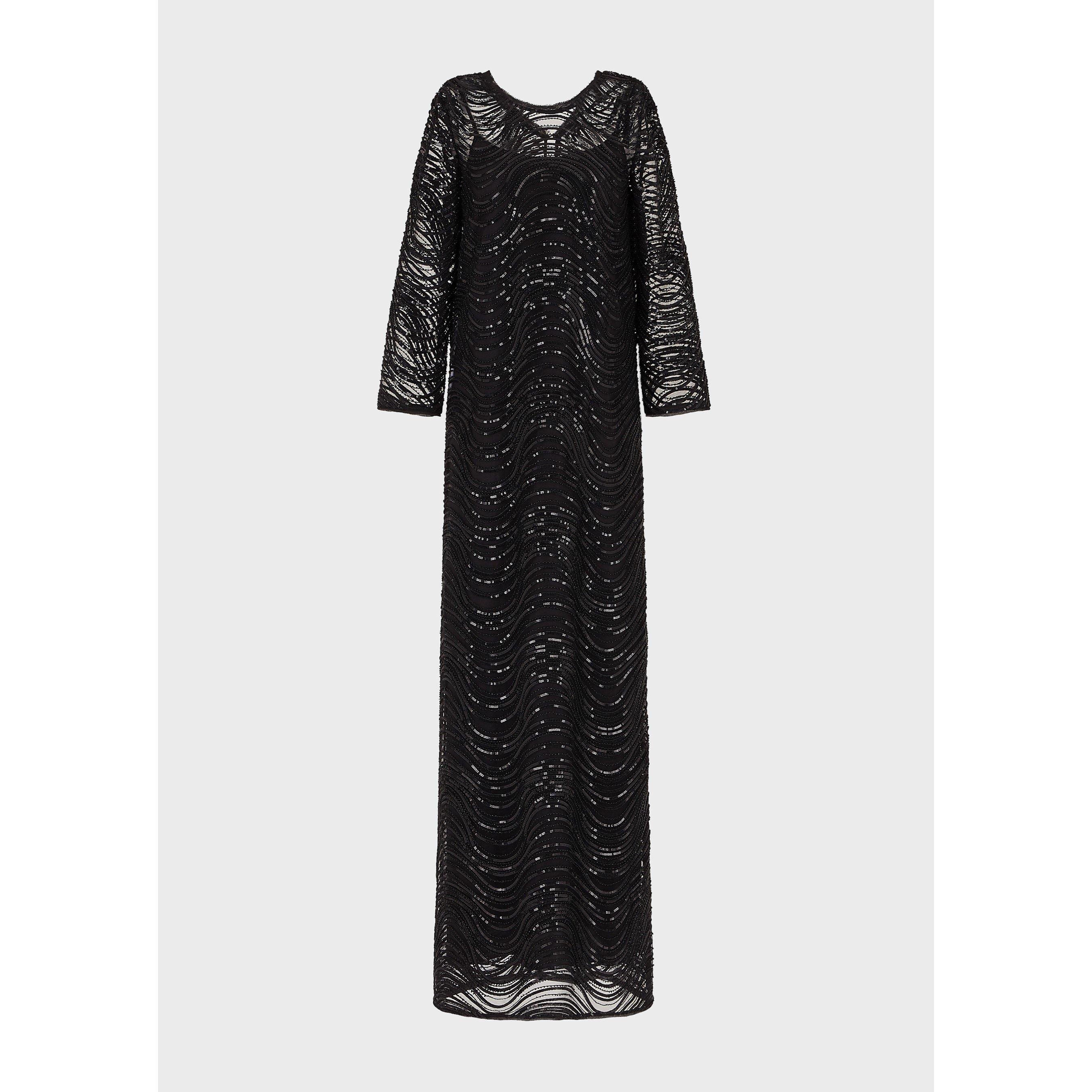 Emporio Armani Lace Textured Maxi Dress
