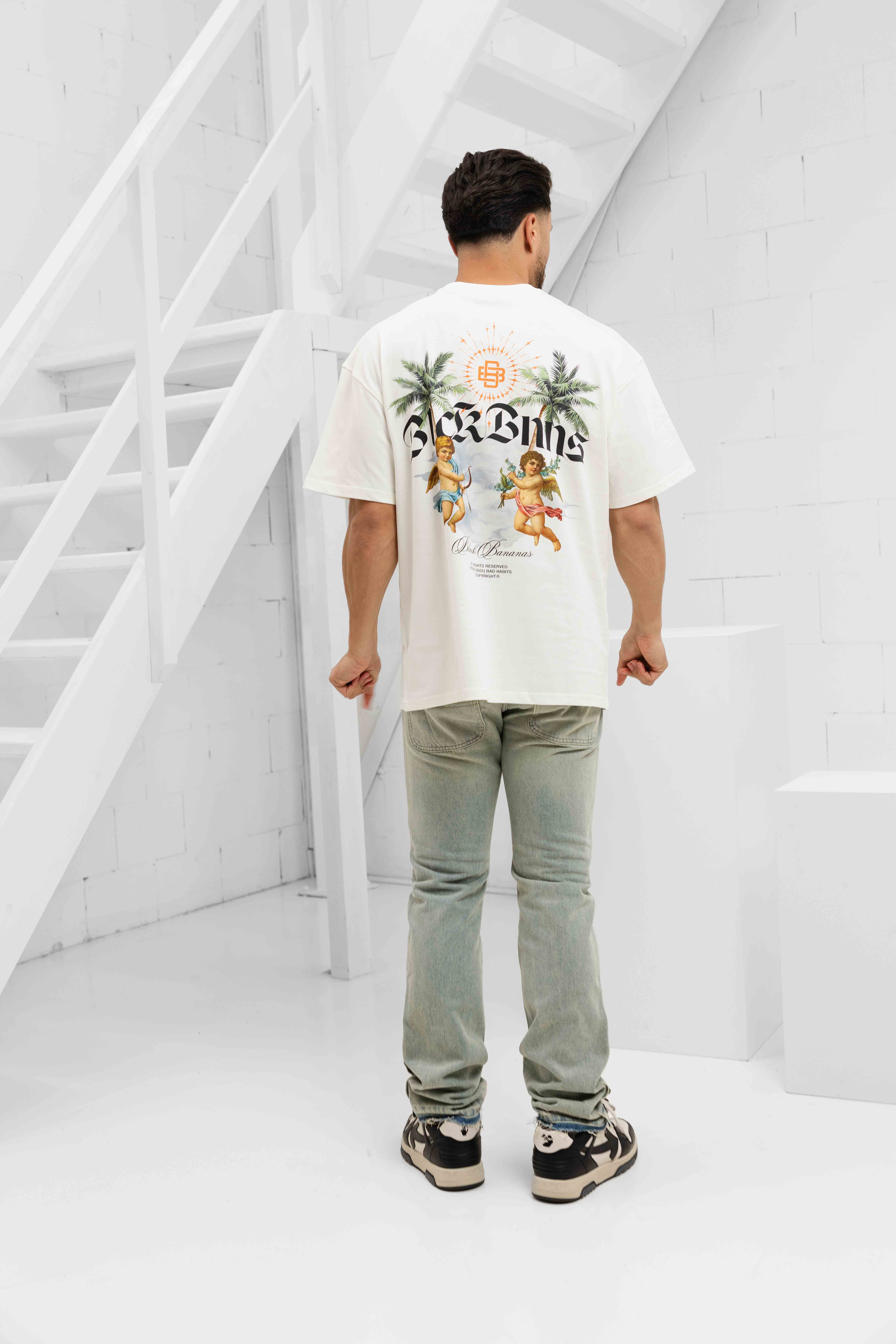 Black Bananas Heaven T-Shirt Heren Wit