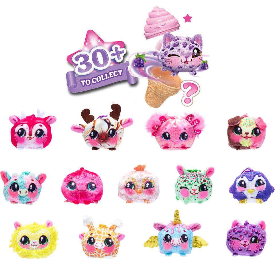 Cookeez Makery Yum Yumz 2-pack pluchen knuffeltjes in een ijsje