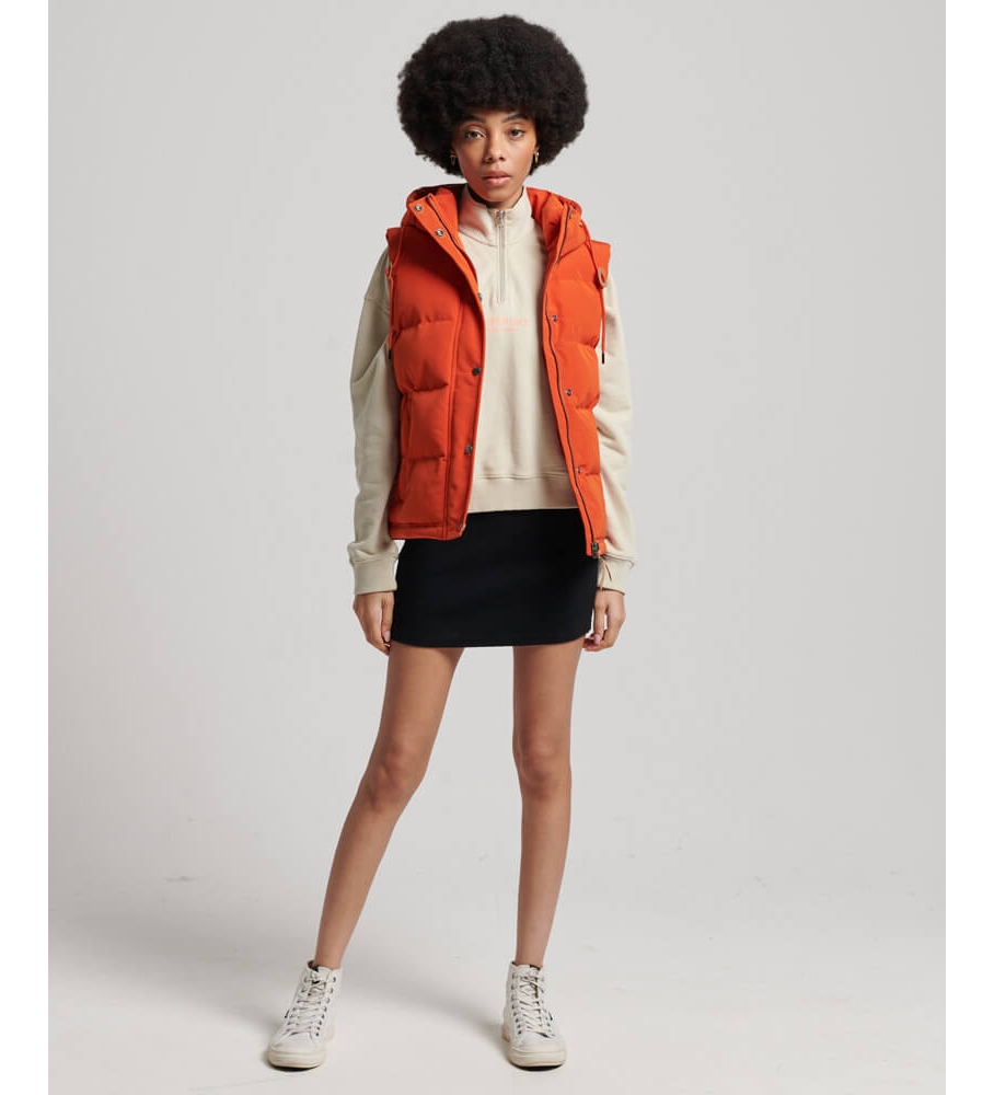 Colete com capuz Superdry Vintage Everest laranja
