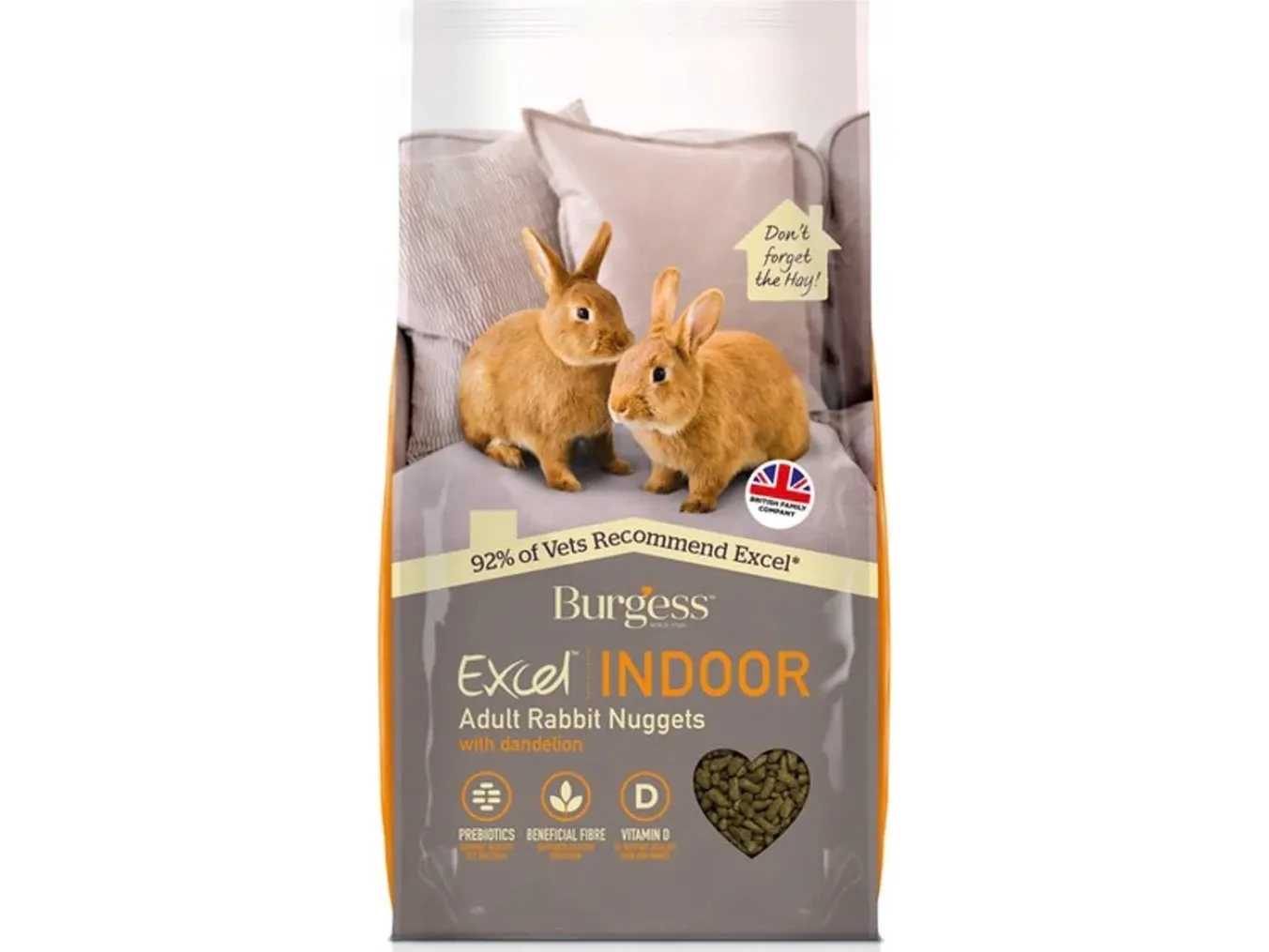 Burgess Excel Adult Indoor Rabbit 10kg - (BEDST FØR DATO 04.06.25)