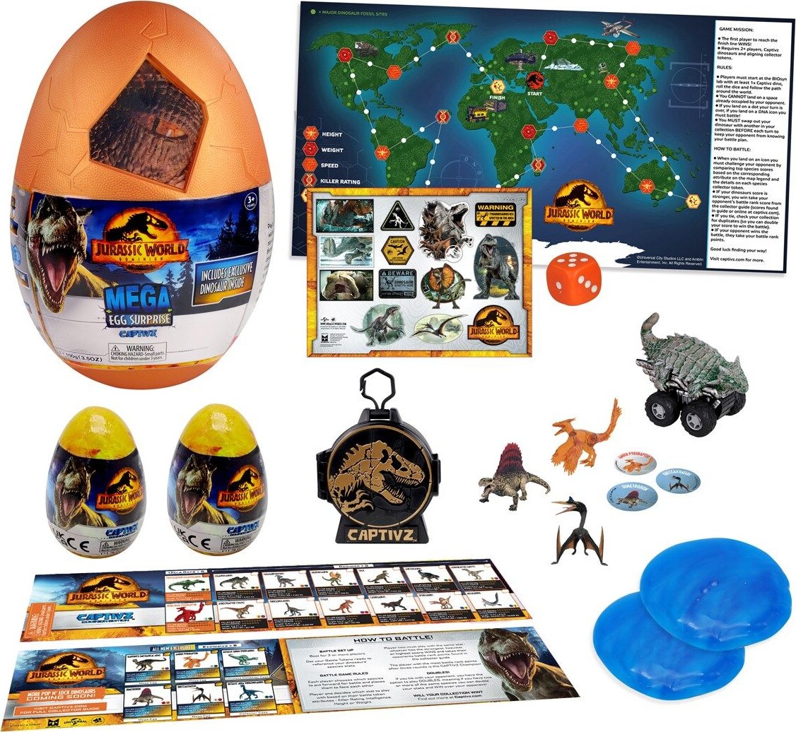 Jurassic World - Dinosaur Æg Legetøj - Mega Egg Surprise