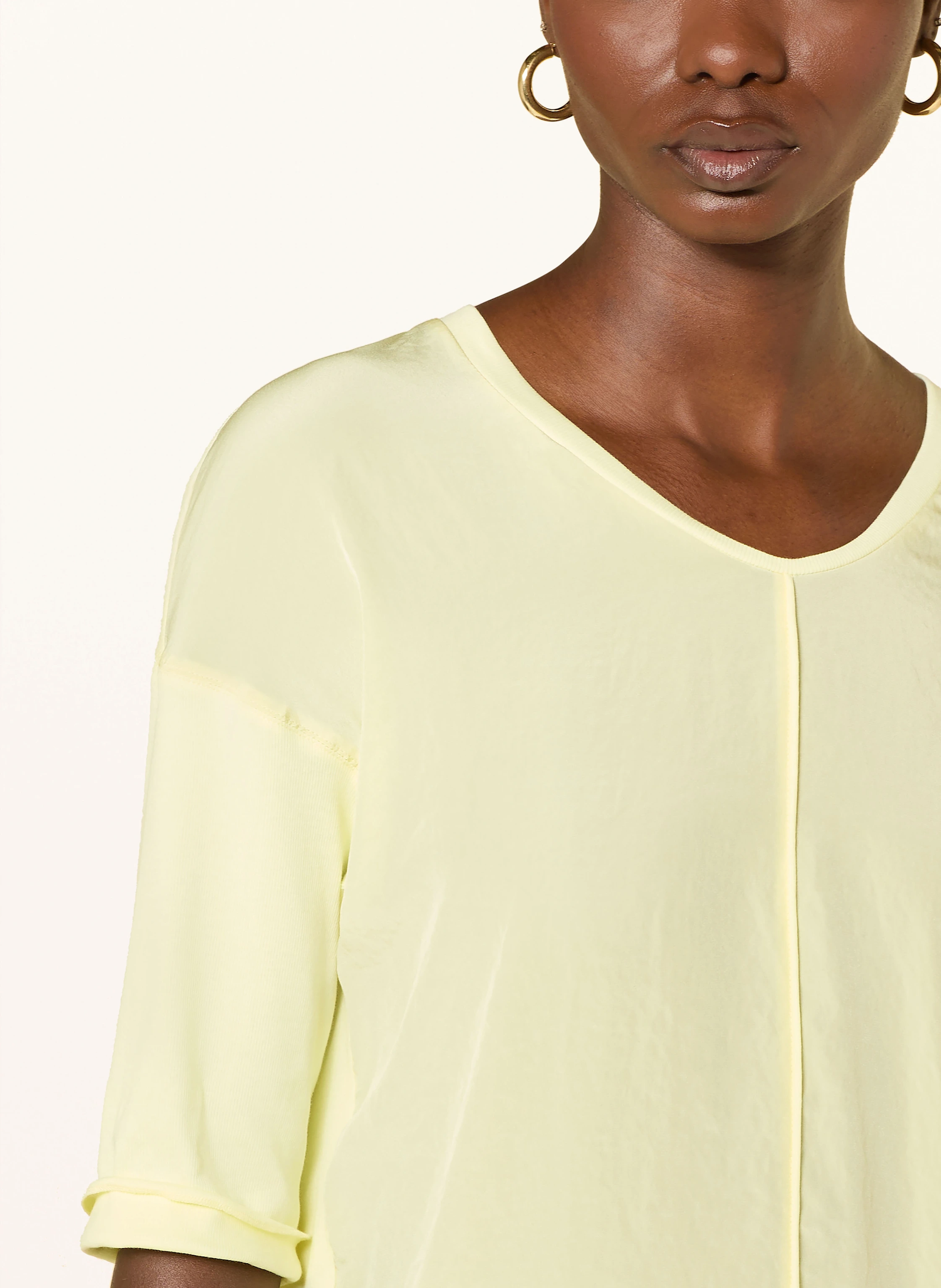 MARC CAIN Blusenshirt im Materialmix mit 3/4-Arm