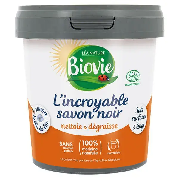 Biovie Savon noir mou, nettoie & dégraisse 750g
