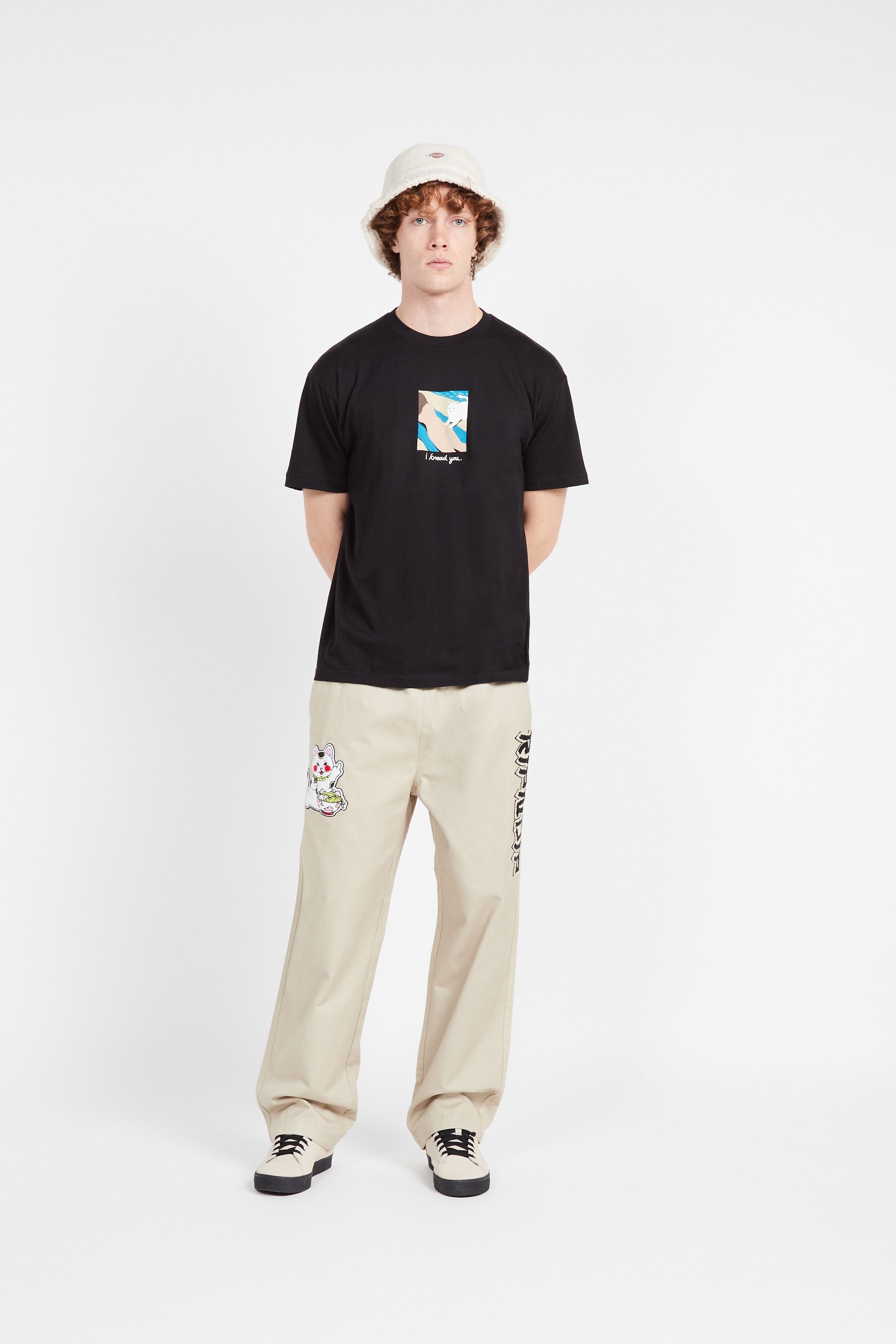 RIPNDIP Pantalon Lucky Nerm Wide Leg Drawstring Pants Beige