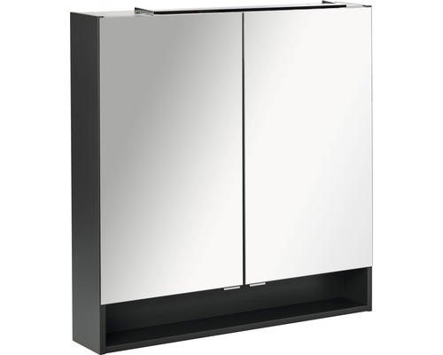 Fackelmann LUNA spiegelkast 80x80x15,5 cm 2-deurs antraciet 87218
