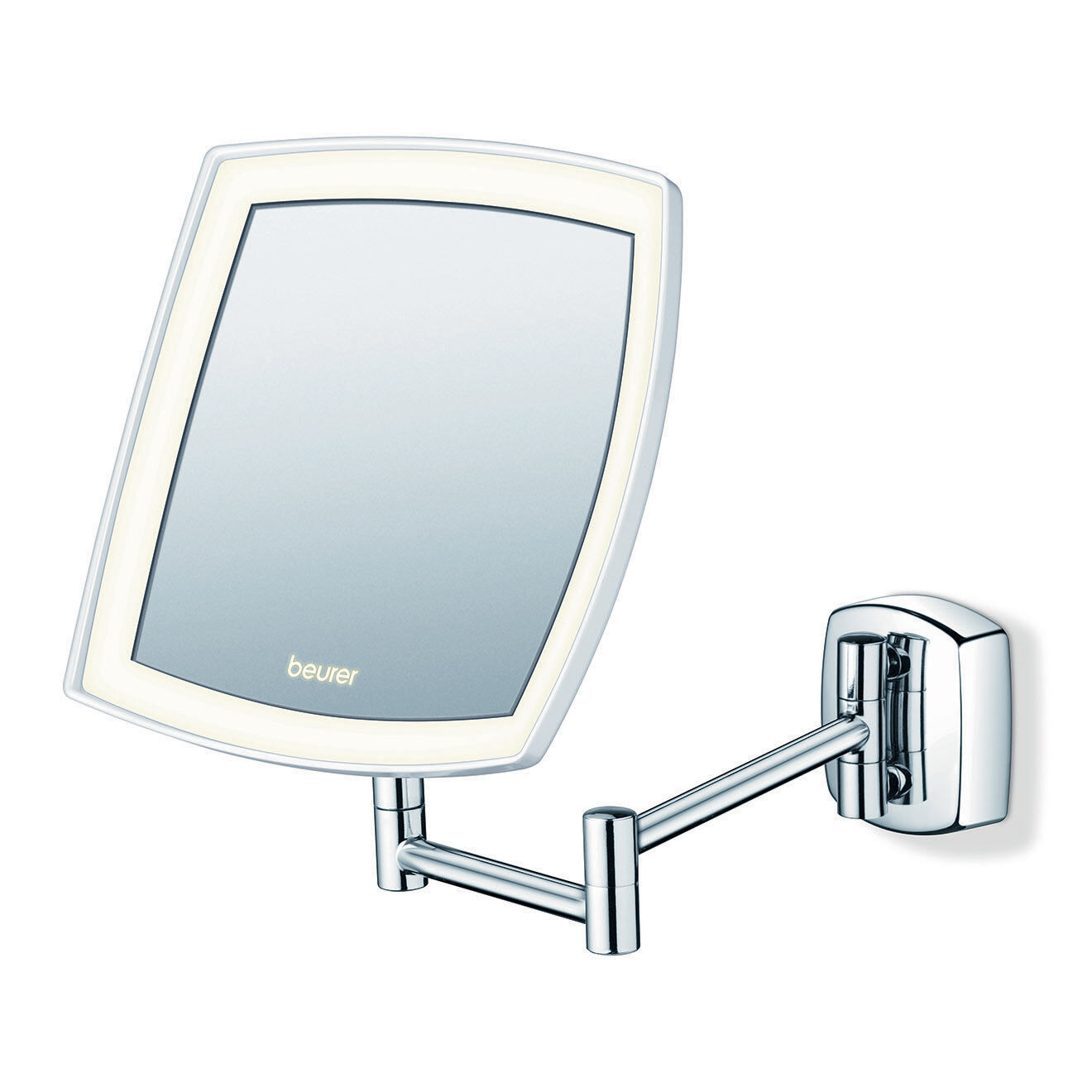 Beurer Miroir mural éclairé grossissement x5 36 LED blanc - 16x16 cm