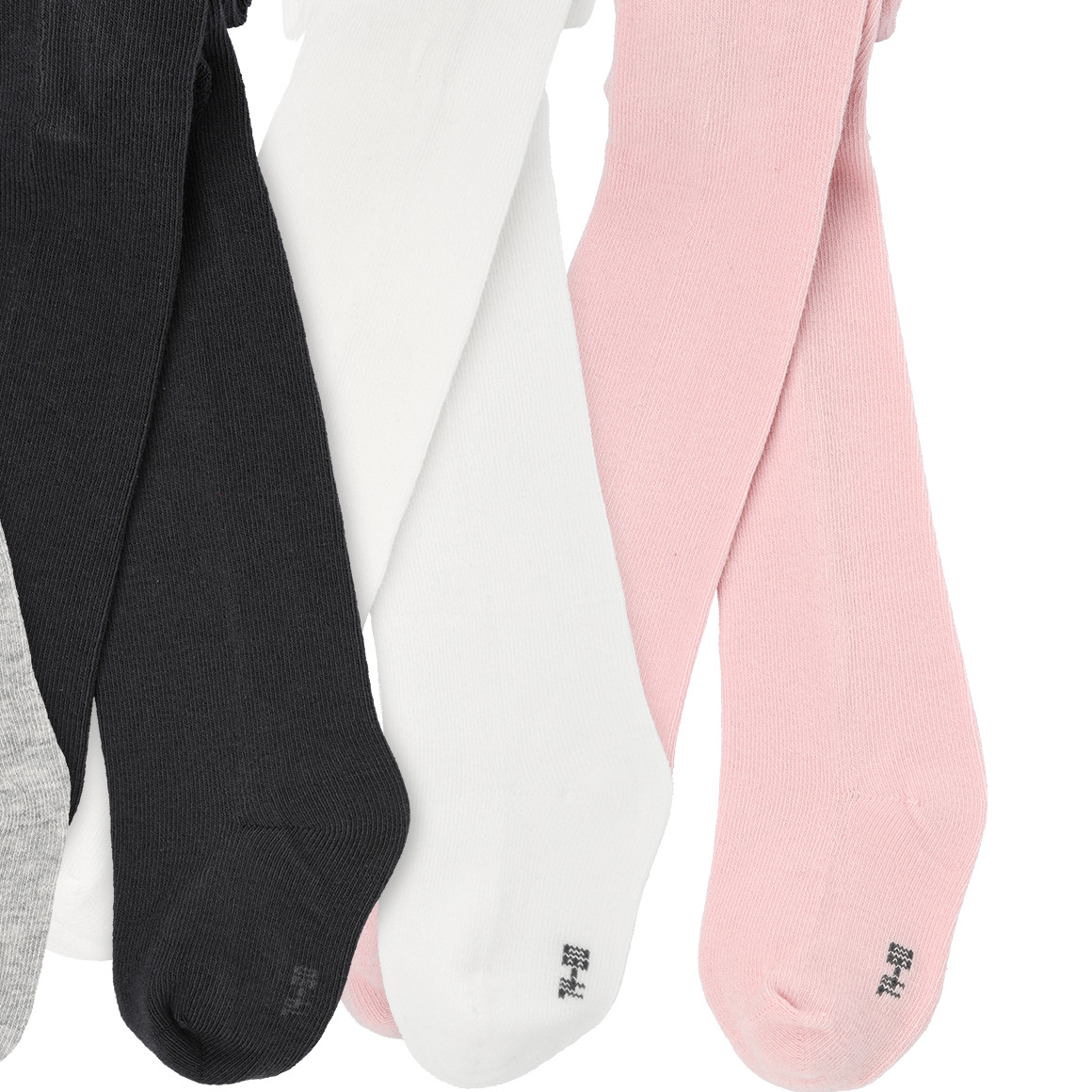 Topomini 5 Baby Strumpfhosen in verschiedenen Farben pink / weiss / dunkelgrau