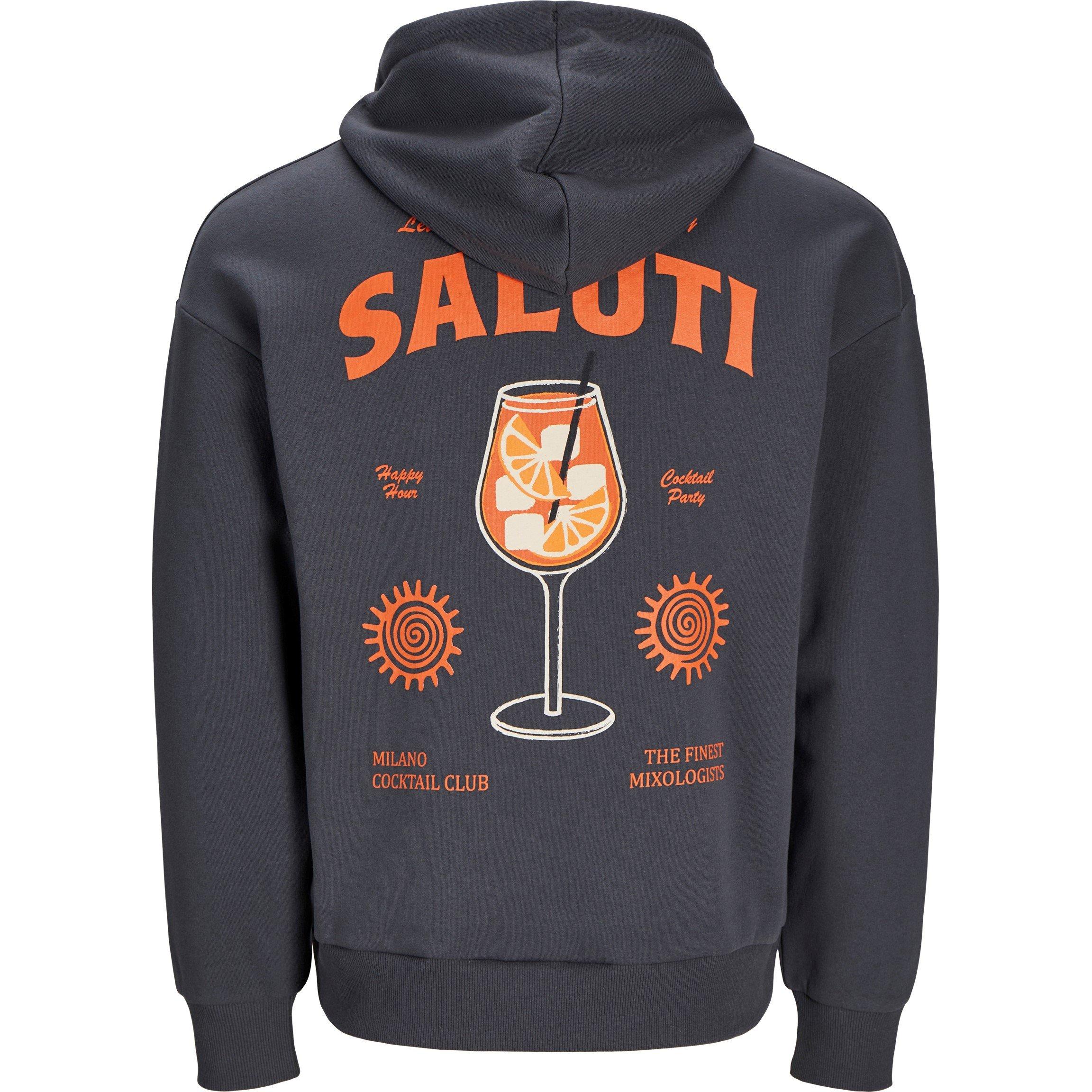 Jack and Jones Cocktail Club Back Print Hoodie Mens