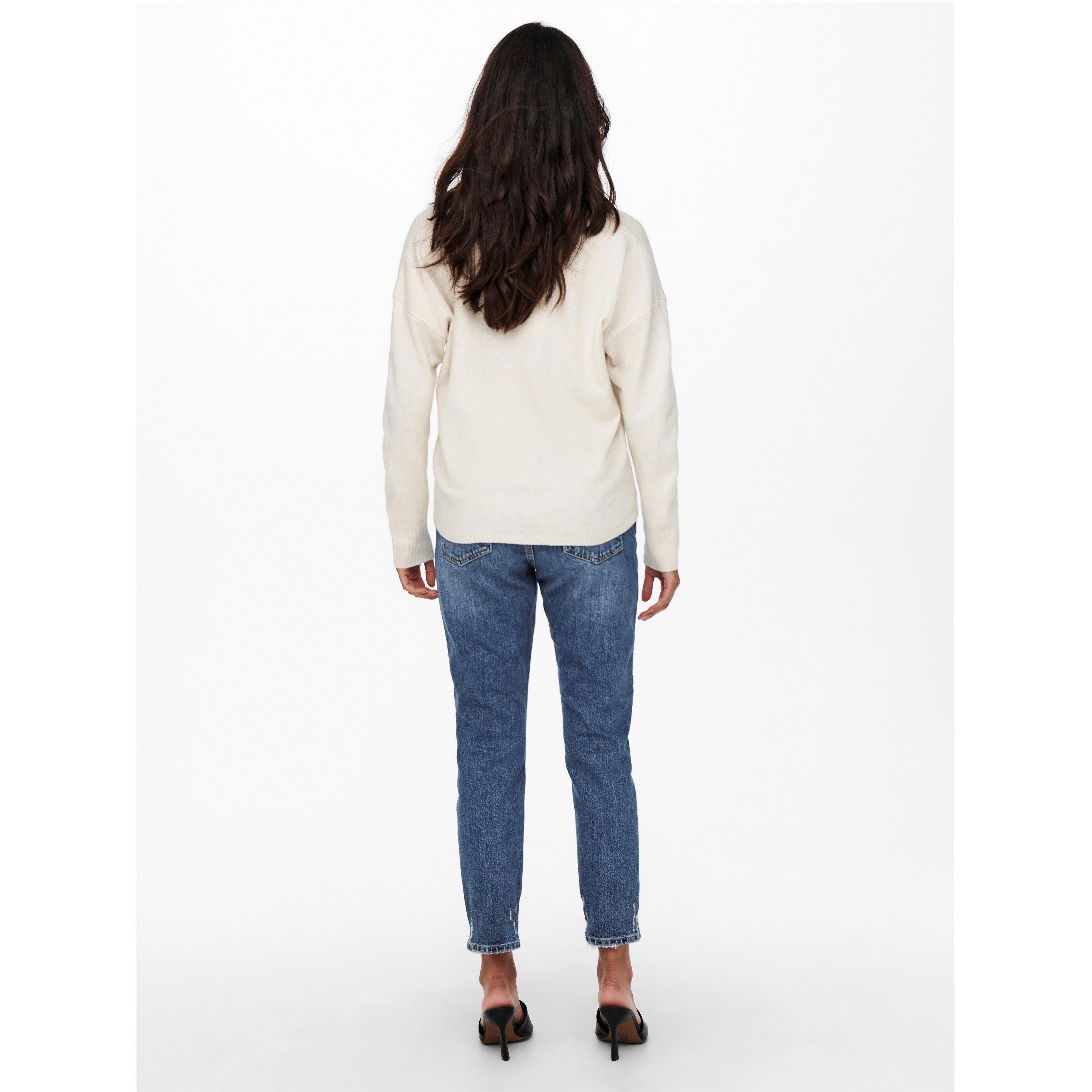 Only Rica Long Sleeve V Neck Knitted Top