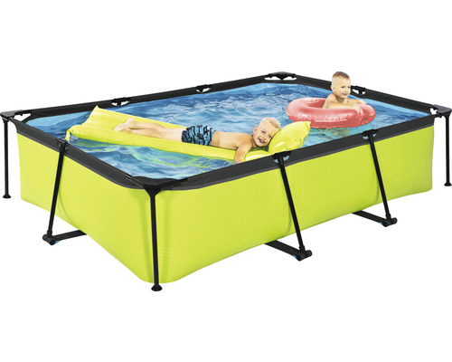 Opbouwzwembadset EXIT Lime rechthoekig 300x200x65 cm incl. patroonfiltersysteem groen