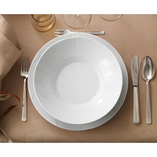 Royal Copenhagen Hvid Elements Dyb Tallerken, Ø25 cm