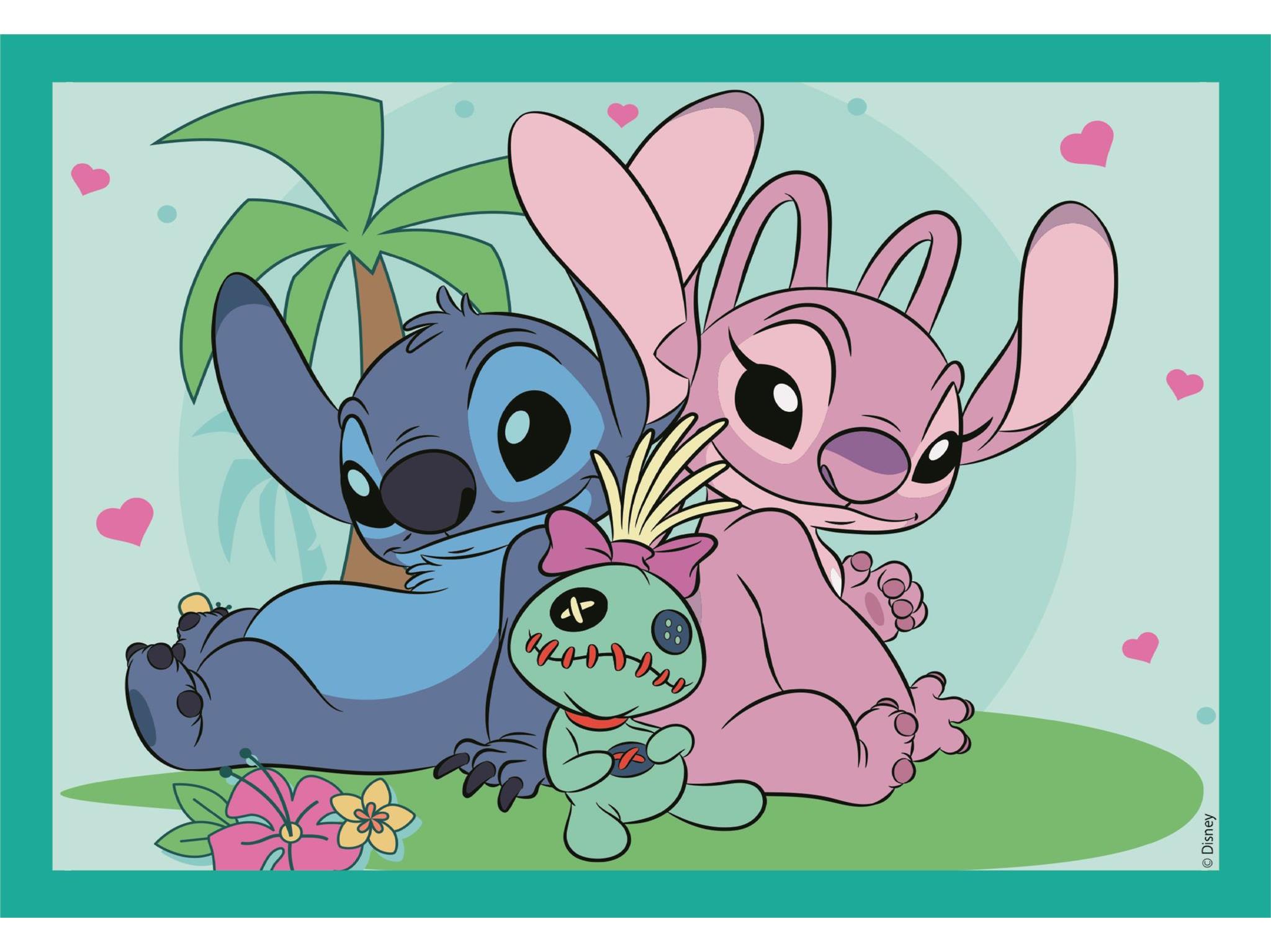 PUZZLE CLEMENTONI DISNEY STITCH 4 EM 1
