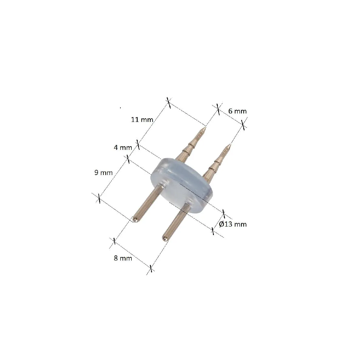 Ledkia Connecteur 2 PIN Néon LED Flexible 360º Blanc