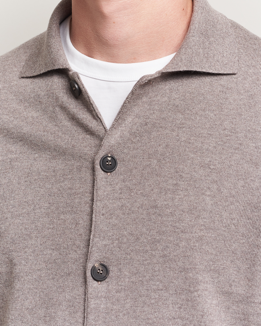 Altea Merino Wool Cardigan Taupe