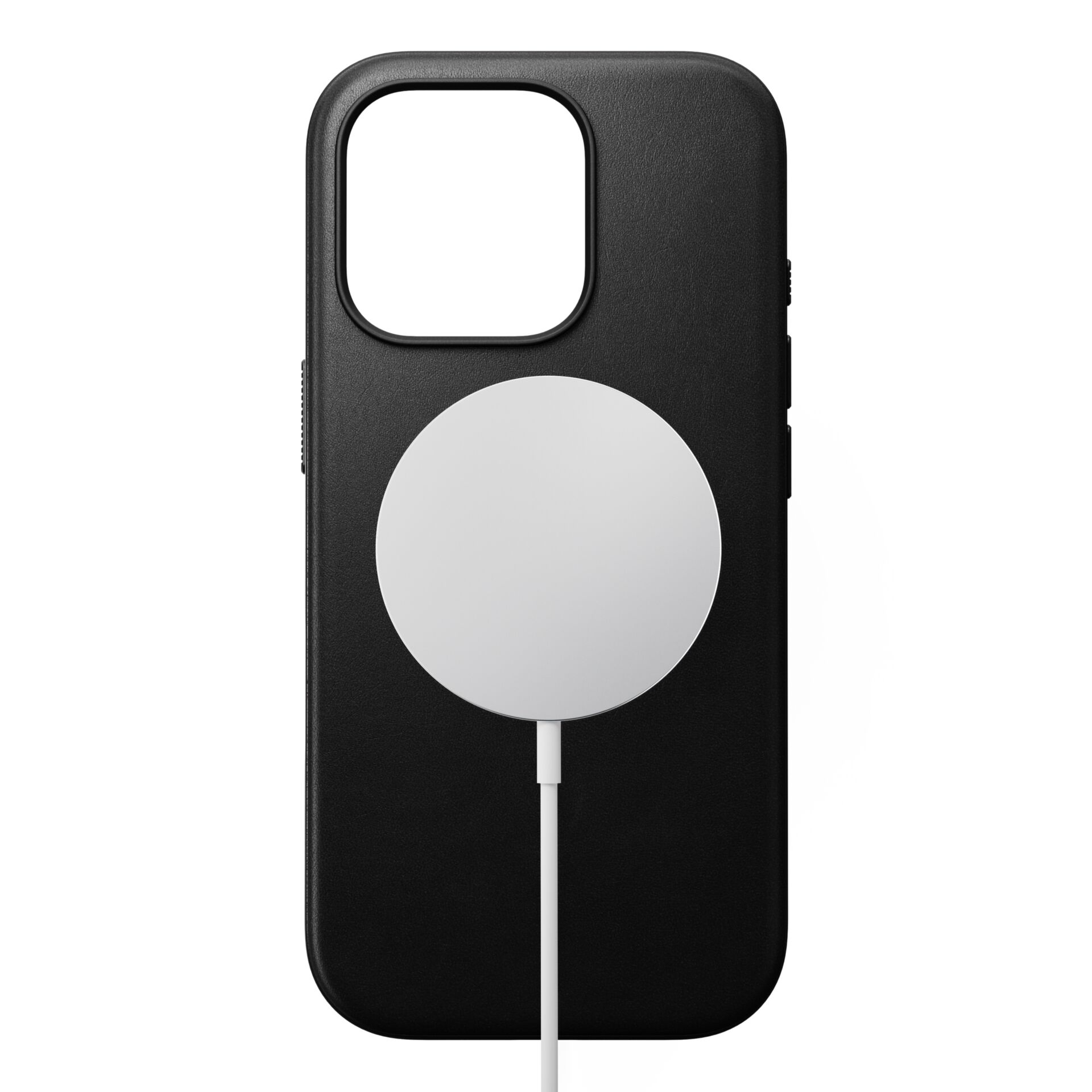 iPhone 16 Pro MagSafe Echtleder Hülle Modern Leather Case (NM01697985) - Schwarz